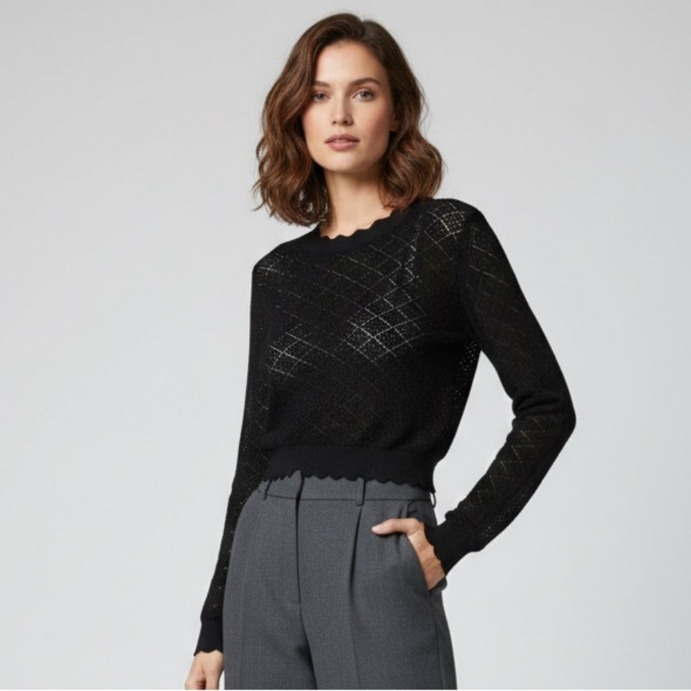 Zara Black Cropped Top